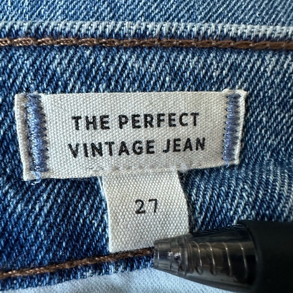 Madewell The Perfect Vintage Jeans Cut-off High Rise Straight Leg. - Picture 10 of 14